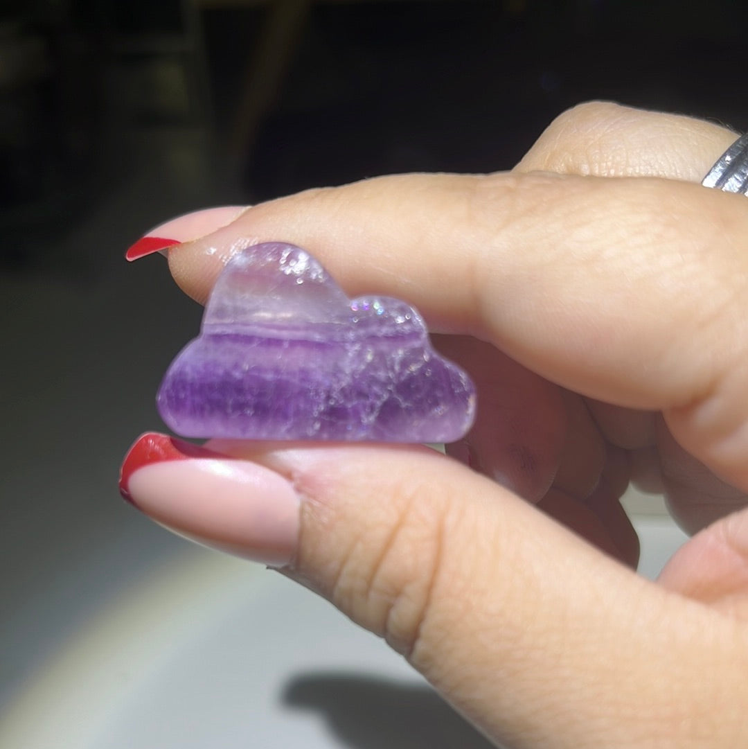 Mini flourite cloud carving