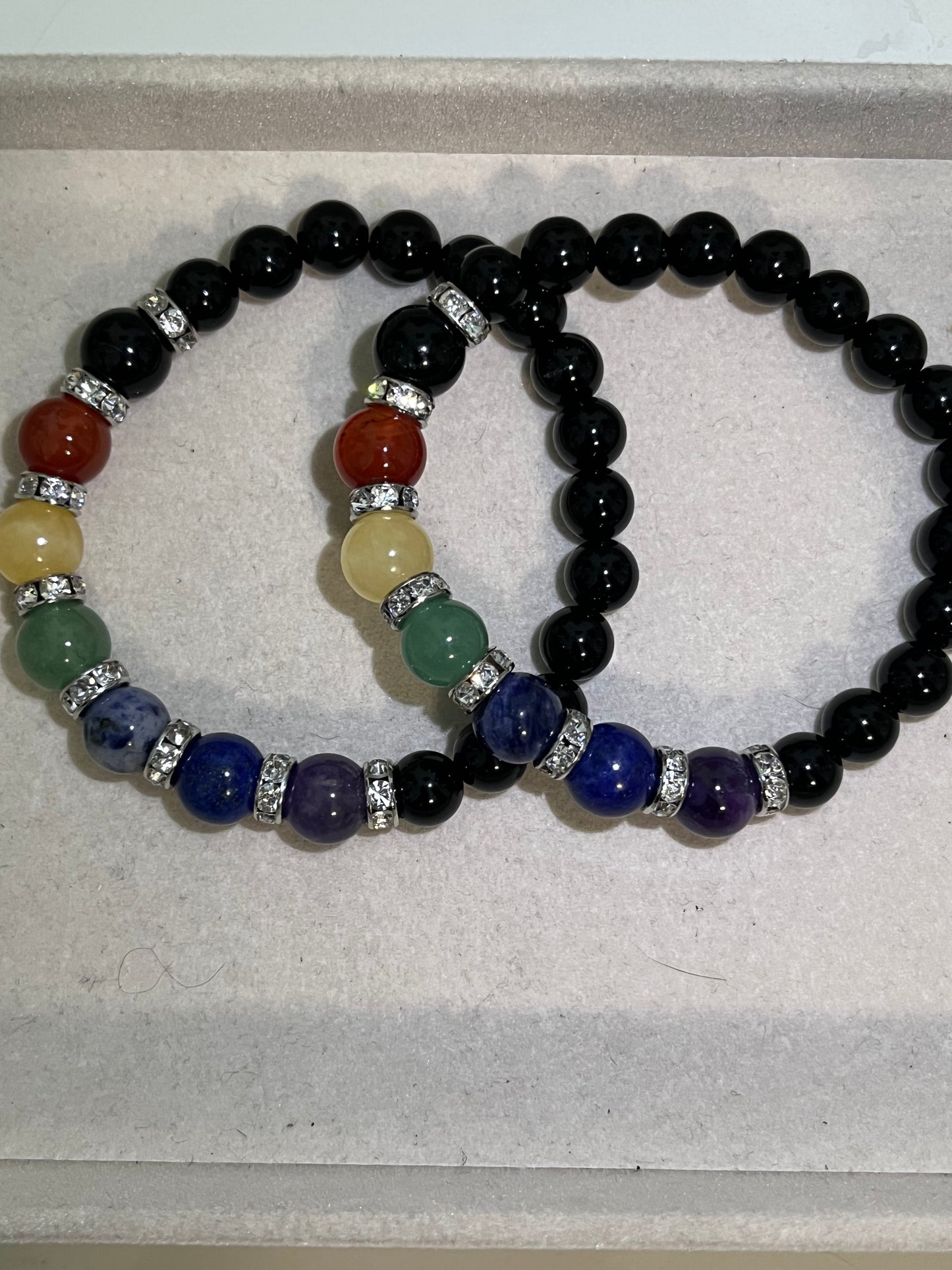 Chakra obsidian Bracelet